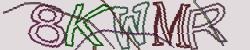 Darstellung des Captcha-Codes.