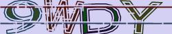 Darstellung des Captcha-Codes.